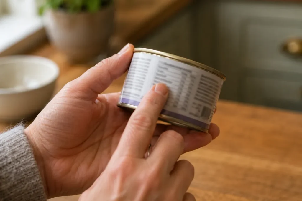 Reading a UK cat food label — the complete vs complementary check that decides cat nutrition quality